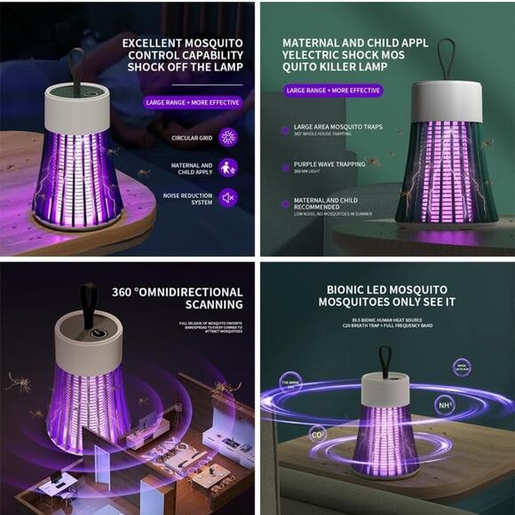 Bug Zapper Indoor Zapper USB Mosquito Trap Fly Zapper Small Brush, Radiationless - Picture 7 of 8